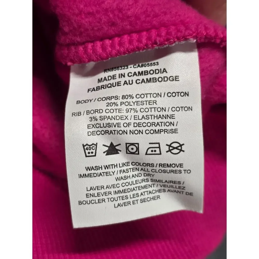 Nike Girls Cropped Pink Hoodie 10-11 Years Logo Soft Casual Medium